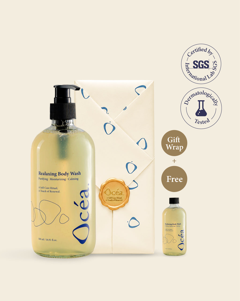 Océa Realaxing Body Wash 500ML — Complimentary 50ML Travel Size + Gift Wrap